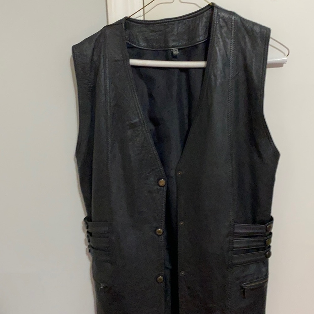Italian 100% leather vest